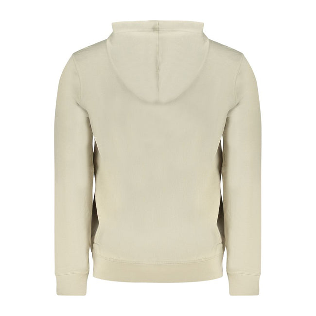Beige Cotton Men SweaterIndulge in the epitome of casual sophistication with Hugo Boss’s beige long-sleeved hooded sweatshirt. Crafted from the finest brushed cotton for unparalleled comfort, this garment is both a nod to classic style and a statement of