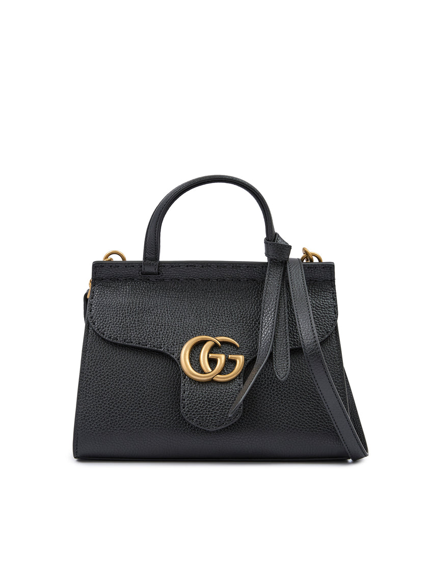 Black Leather GG Marmont HandbagGUCCI Gorgeous brand new, 100% Authentic Gucci women’s Black Leather GG Marmont Handbag. Model: GG Marmont Cellarius Color: Black/ Gold Hardware Material: 100% Leather 110cm removable and adjustable shoulder strap shoulder