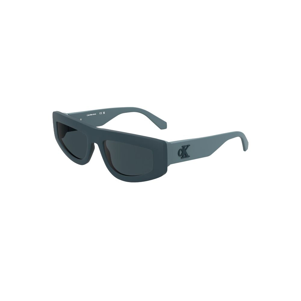 Blue Bio-Based Fabric Women SunglassEmbrace the essence of contemporary sophistication with these Calvin Klein sunglasses, featuring stunning drop-shaped blue lenses that demand attention. Constructed from an environmentally conscious bio-based fabric, th