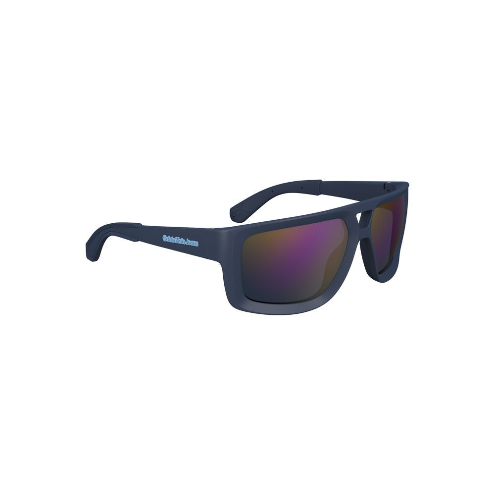 Blue Plastic Men SunglassesElevate your style quotient with these suave Calvin Klein sunglasses, expertly crafted for the modern individual. Boasting a bold square frame that demands attention, these shades are an embodiment of contemporary chic. Adorned