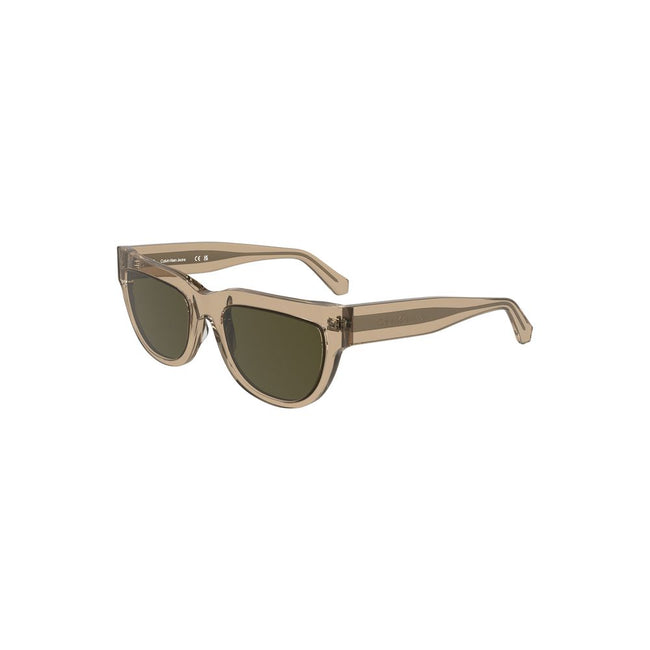 Brown Acetate Women SunglassesExperience the epitome of trend-setting style with these Calvin Klein sunglasses, a must-have accessory for any fashion connoisseur. Crafted with a chic acetate frame that contours to a flattering square lens, these sunglasse