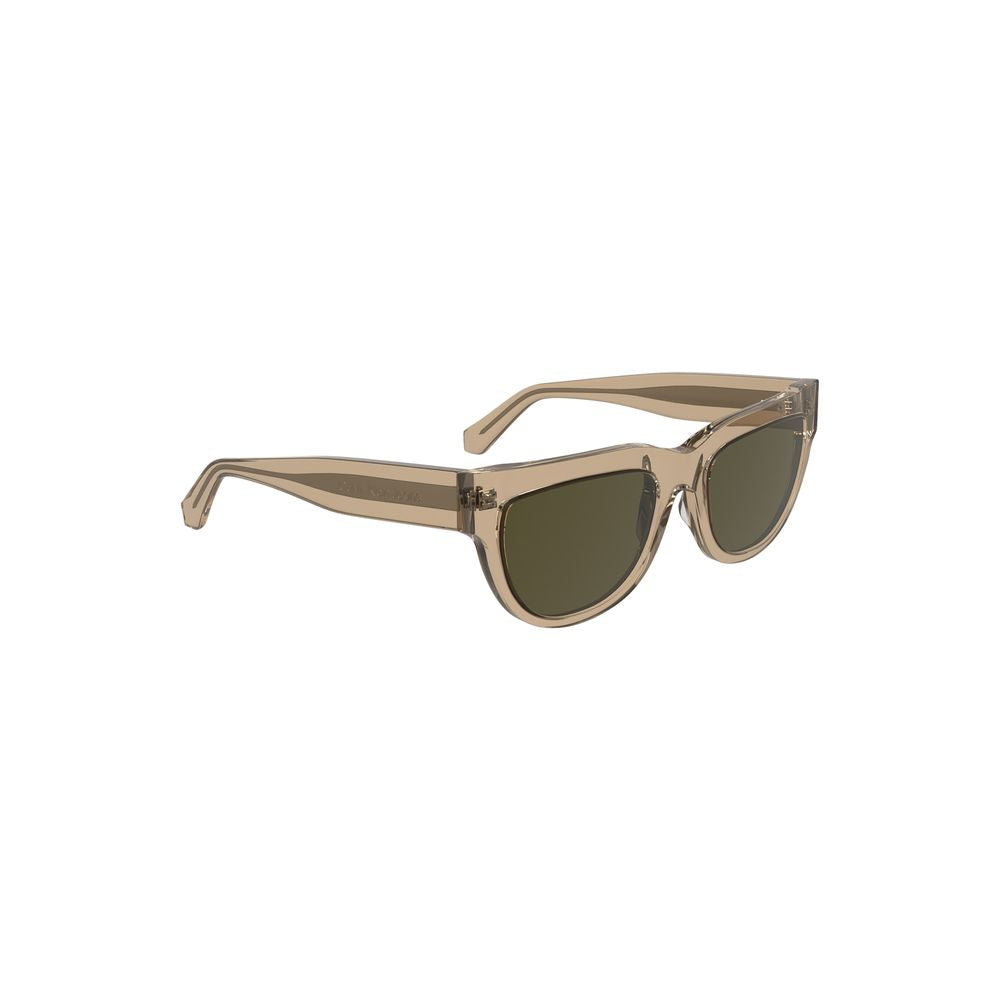 Brown Acetate Women SunglassesExperience the epitome of trend-setting style with these Calvin Klein sunglasses, a must-have accessory for any fashion connoisseur. Crafted with a chic acetate frame that contours to a flattering square lens, these sunglasse