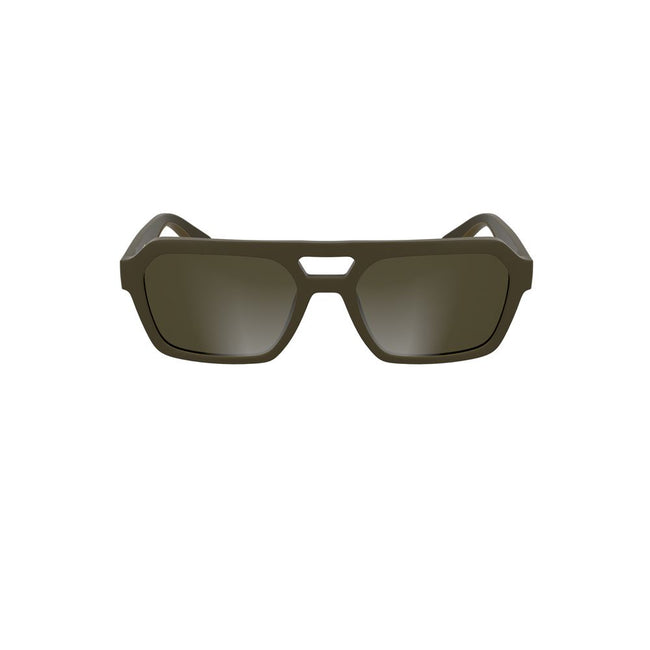 Brown Bio-Based Fabric Men SunglassesExperience the epitome of bold sophistication with these Calvin Klein sunglasses, a statement in luxury fashion. Crafted with eco-conscious bio-based frames, they boast a classic square lens design, complemented by a r
