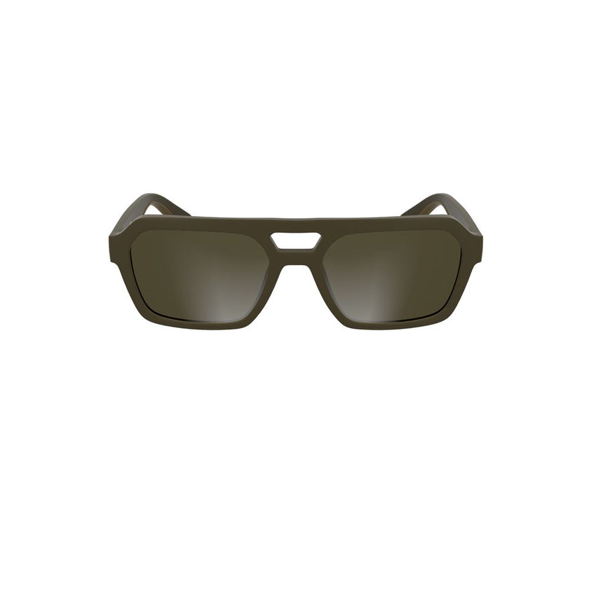 Brown Bio-Based Fabric Men SunglassesExperience the epitome of bold sophistication with these Calvin Klein sunglasses, a statement in luxury fashion. Crafted with eco-conscious bio-based frames, they boast a classic square lens design, complemented by a r