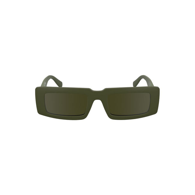 Green Bio-Based Fabric Women SunglassesUnveil your avant-garde style with Calvin Klein’s captivating sunglasses. Crafted with an eco-conscious bio-based frame, these shades boast a sleek rectangular lens that infuses any look with a hint of modern allure.