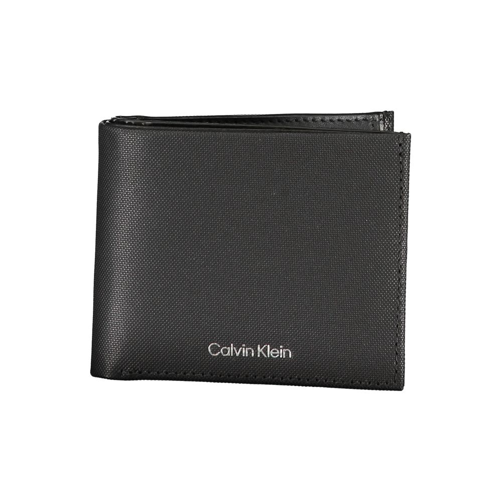 Elegant Black Leather Wallet with RFID BlockDiscover the fusion of functionality and style with this elegant black wallet, perfect for the modern man. Crafted with precision, this 100% leather wallet from Calvin Klein is designed to keep your essentials s
