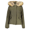 Green Cotton Jackets & CoatLONG SLEEVED JACKET WITH HOOD AND REMOVABLE FUR, 2 POCKETS, ZIP AND BUTTONS, LOGOGreen Cotton Jackets & Coat${tagsWoolrichAulae Green Cotton Jackets & Coat WoolrichAulae Green Cotton Jackets & Coat LONG SLEEVED JACKET WITH HOOD
