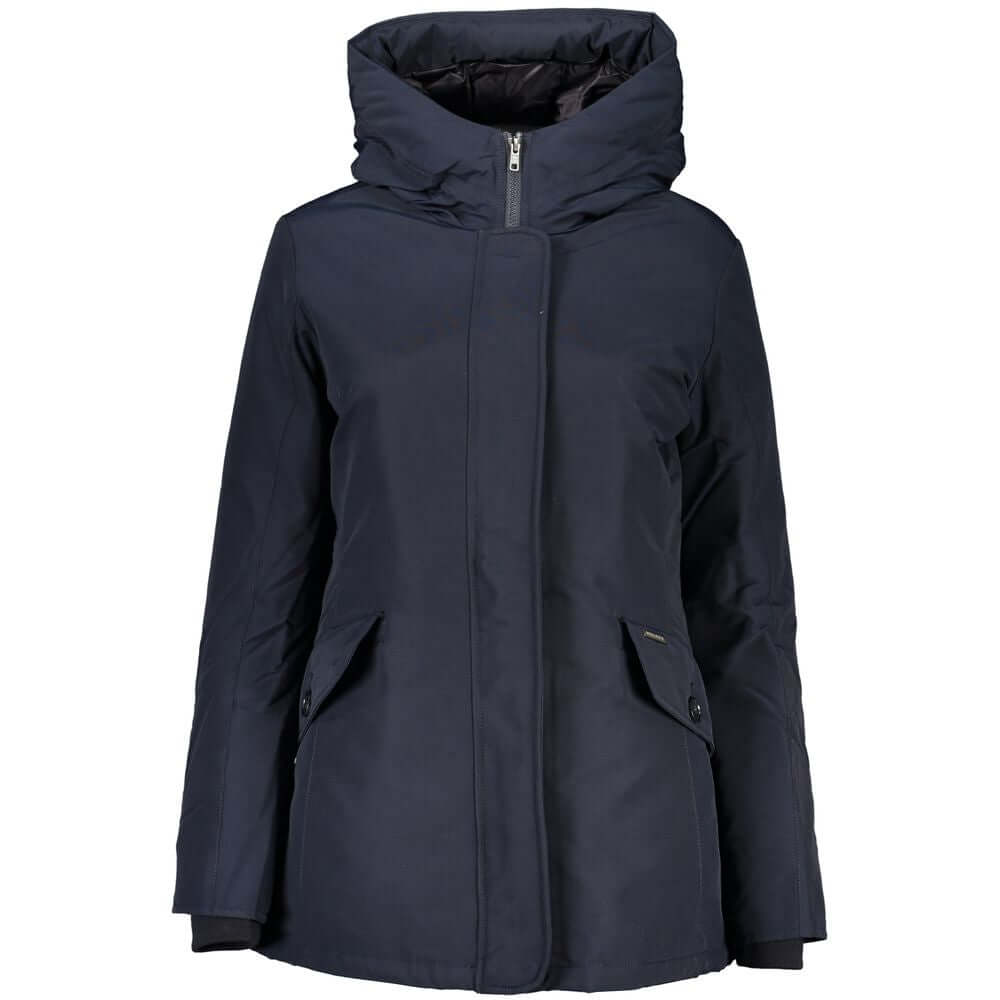 Blue Cotton Jackets & CoatLONG SLEEVED JACKET WITH HOOD, 2 POCKETS, ZIP AND BUTTONS, LOGOBlue Cotton Jackets & Coat${tagsWoolrichAulae Blue Cotton Jackets & Coat WoolrichAulae Blue Cotton Jackets & Coat LONG SLEEVED JACKET WITH HOOD, 2 POCKETS, ZIP AND BU