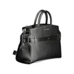 Black Polyethylene Women HandbagElevate your accessory game with this sleek Calvin Klein marvel. Crafted for the eco-conscious fashionista, this handbag boasts a minimalist design punctuated by contrasting details. Offering versatility, it comes with twin