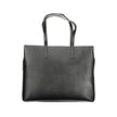 Black Polyethylene Women HandbagDiscover the epitome of modern elegance with this Calvin Klein handbag. Crafted with meticulous attention to detail, it boasts contrasting accents that set the tone for a bold fashion statement. Keep your essentials organiz