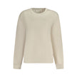 Beige Cotton Women SweaterEffortlessly redefine your loungewear essentials with this sumptuous Calvin Klein sweatshirt, designed to make a bold statement. The perfect blend of transitional style and comfort, its iconic logo print commands attention while