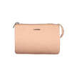 Pink Polyester Women HandbagDare to stand out with this sleek Calvin Klein handbag, a true testament to eco-chic fashion. Featuring a bold pink hue that makes a statement, this bag is designed with practicality in mind, offering two compartments and an in