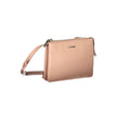 Pink Polyester Women HandbagDare to stand out with this sleek Calvin Klein handbag, a true testament to eco-chic fashion. Featuring a bold pink hue that makes a statement, this bag is designed with practicality in mind, offering two compartments and an in