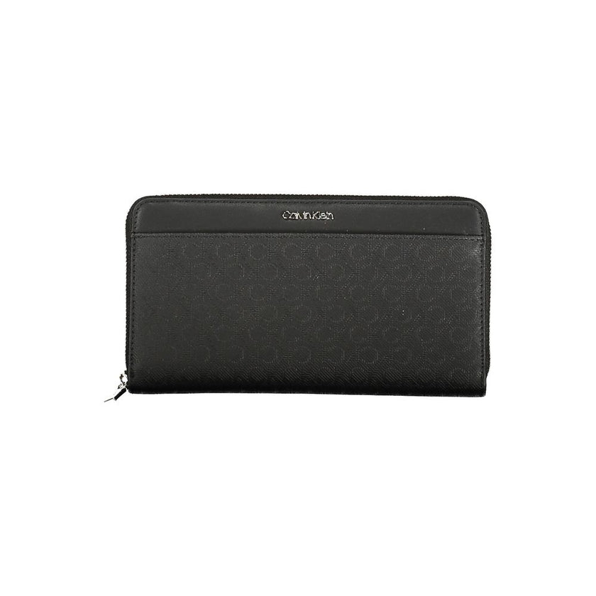 Black Polyester Women WalletElevate your everyday essentials with the Calvin Klein sophistication in this sleek wallet. Designed for the modern trendsetter, this wallet offers a dual-compartment design that is both elegant and practical. An external pocke
