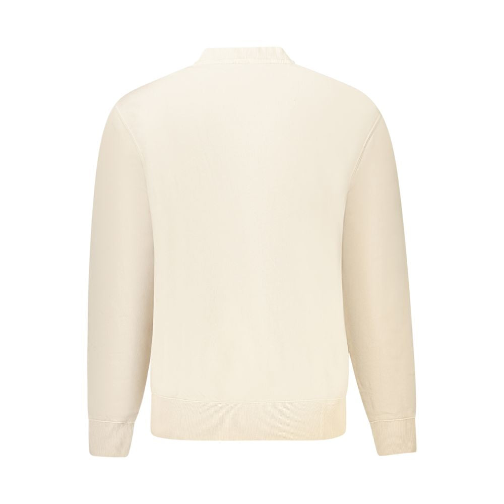 Beige Cotton Men SweaterStep into the realm of refined fashion with this impeccably crafted Hugo Boss sweatshirt. Merging casual comfort with classic flair, it’s designed for the trendsetters and style connoisseurs. Brushed for a sumptuous feel and adorne