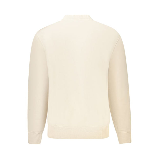 Beige Cotton Men SweaterStep into the realm of refined fashion with this impeccably crafted Hugo Boss sweatshirt. Merging casual comfort with classic flair, it’s designed for the trendsetters and style connoisseurs. Brushed for a sumptuous feel and adorne
