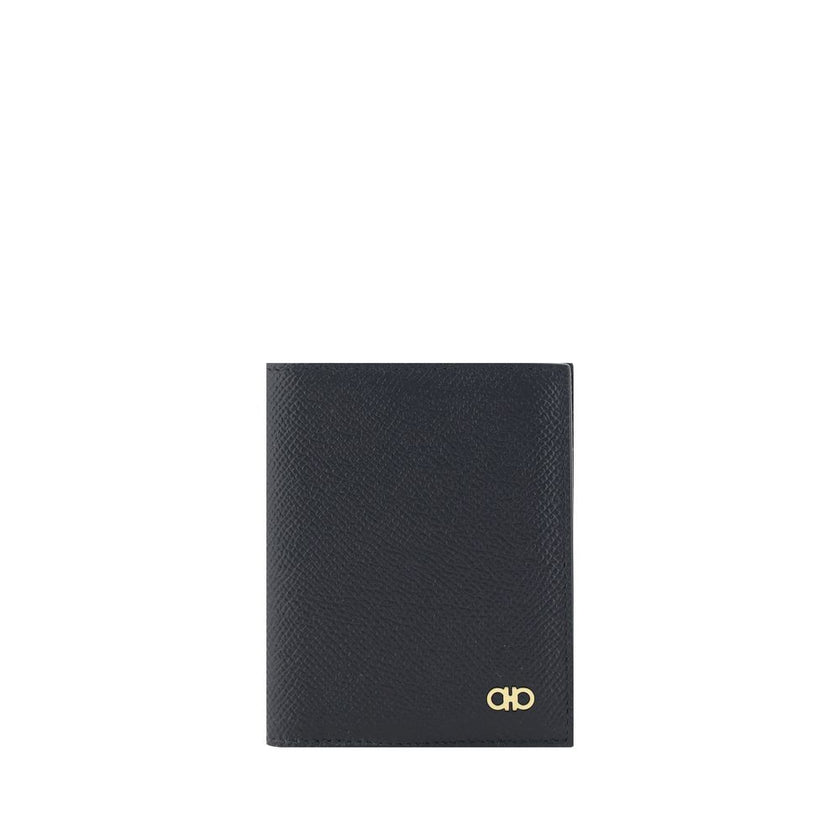 Black Calf Leather Bos Taurus WalletThe Ferragamo Revival leather Card Holder is crafted from premium leather and finished with a sophisticated metal plaque with the iconic logo applique on the front. The billfold style offers a slim yet functional struct