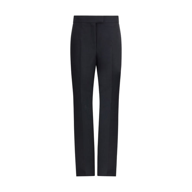 Black Viscose Casual PantsFerragamo’s tailored Pants exemplify elegance and handcrafted perfection. Featuring a straight front pleat pattern, these pants offer a refined silhouette and an impeccable fit. The front zip-and-hook closure ensures a secure and