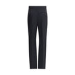 Black Viscose Casual PantsFerragamo’s tailored Pants exemplify elegance and handcrafted perfection. Featuring a straight front pleat pattern, these pants offer a refined silhouette and an impeccable fit. The front zip-and-hook closure ensures a secure and