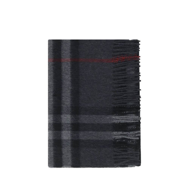 Gray Cashmere ScarfCashmere Scarf by Burberry, frayed hems, iconic all-over Archivio Check pattern. Season: AW25 Composition: 100% Kashmir/capra Hircus MADE IN GREAT BRITAINGray Cashmere Scarf${tagsBurberryAulae Gray Cashmere Scarf BurberryAulae Gray Cash
