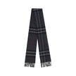 Gray Cashmere ScarfCashmere Scarf by Burberry, frayed hems, iconic all-over Archivio Check pattern. Season: AW25 Composition: 100% Kashmir/capra Hircus MADE IN GREAT BRITAINGray Cashmere Scarf${tagsBurberryAulae Gray Cashmere Scarf BurberryAulae Gray Cash