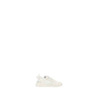 White Calf Leather Bos Taurus Athletic SneakersFlow Running Sneakers by Fendi, raised sole on heel, tone-on-tone brand logo pressure-etched on heel, lace-up front closure, geometric eyelets, contrasting brand monogram on side panel, elongated toe, zipper