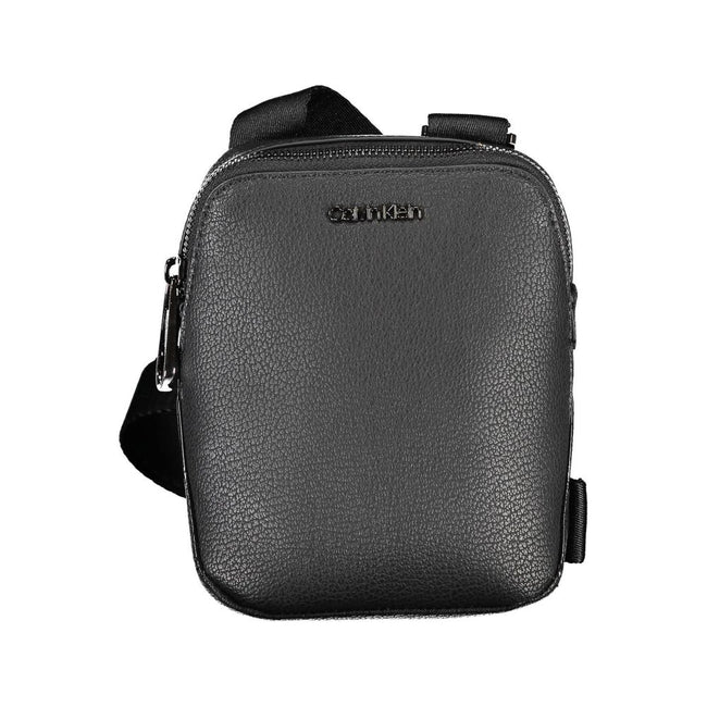 Sleek Black Shoulder Bag with Logo DetailDiscover the perfect blend of style and practicality with this sleek black shoulder bag, designed for the modern individual on the go. Featuring an adjustable shoulder strap for customized comfort, a handy external