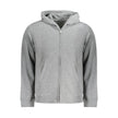 Gray Recycled Polyester Men HoodieDive into the epitome of sporty luxury with Calvin Klein’s latest creation—the sleek, long-sleeved sports hoodie that exudes effortless style. A standout piece for the eco-conscious trendsetter, it’s crafted from 100% rec
