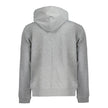 Gray Recycled Polyester Men HoodieDive into the epitome of sporty luxury with Calvin Klein’s latest creation—the sleek, long-sleeved sports hoodie that exudes effortless style. A standout piece for the eco-conscious trendsetter, it’s crafted from 100% rec