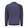 Blue Wool Mens SweaterDress in sophistication with this Hugo Boss long-sleeved sweater, epitomizing the blend of luxury and casual style. The striking blue hue is perfectly complemented by the distinctive Hugo Boss embroidery and logo, adding that touch o