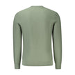 Green Cotton Men SweaterElevate your wardrobe with the epitome of sophistication – the Hugo Boss Long Sleeved Sweater. Designed for the trendsetters, this crew neck piece melds comfort and style, featuring a suave green hue complemented by contrasting det