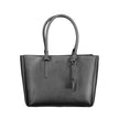 Black Polyethylene Women HandbagElevate your accessory game with this sleek Calvin Klein 2-Handle Shoulder Bag. Designed for the modern trendsetter, it seamlessly merges functionality with high-end style. Boasting three compartments and an internal pocket