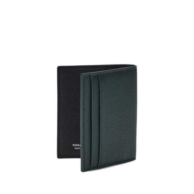 Black Lamb Ovis Aries Aries WalletFerragamo’s leather Card Holder combines elegance and functionality in a compact, refined design. Made of fine grained leather, it features slots both inside and out, offering surprisingly generous capacity, ideal for the