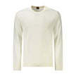 White Wool Men SweaterElevate your knitwear collection with this impeccably stylish Hugo Boss long-sleeved t-shirt—where luxury meets everyday wear. Its crew neck and sophisticated embroidery logo lend a touch of class to any ensemble. Crafted from a warm