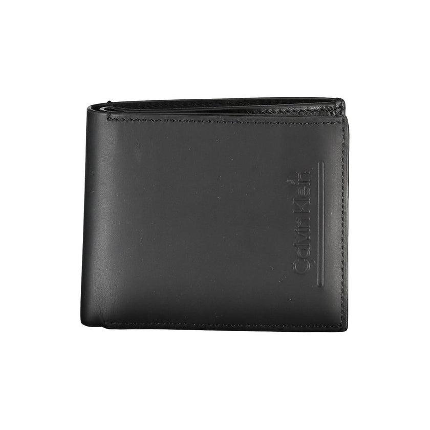Black Leather RFID Wallet with Coin PurseEmbrace timeless elegance and functionality with the Calvin Klein black leather wallet, the perfect accessory for the discerning gentleman. This sleek wallet features two spacious compartments, a convenient coin pu