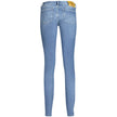 Blue Cotton Women JeansDare to stand out with Calvin Klein’s impeccable mid-rise skinny jeans. Crafted for the style-conscious, these jeans boast a flattering silhouette amplified by a vintage washed effect, ensuring you make a statement with every stride
