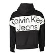 Black Cotton Men SweaterElevate your off-duty style with this sleek Calvin Klein sweatshirt. A perfect union of comfort and iconic fashion, this piece features a cozy hood, convenient central pocket, and the brand’s unmistakable logo front and center. Cra
