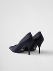 Blue Satin PumpsPRADA Gorgeous brand new with tags, Blue Satin Pumps Model: 1I484N_049_F0008_F_A085 Color: Blue Material: Viscose silk Leather and rubber sole with metal lettering logo Heel : Satin wrapped heel, 85 mm high Made in ItalyBlue Satin Pumps${t