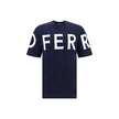 Blue Cotton T-ShirtCotton T-Shirt by Ferragamo, ribbed crew neck, contrasting iconic brand monogram on front and back, regular fit. Season: AW25 Composition: 100% Cotton MADE IN ITALYBlue Cotton T-Shirt${tagsFerragamoAulae Blue Cotton T-Shirt FerragamoAul