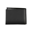 Elegant Black Leather Wallet with RFID BlockingStep up your accessory game with the sleek and practical Calvin Klein black leather wallet. This premium wallet features two compartments for currency, a secure coin purse, and dual card spaces to keep your e