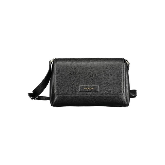 Black Polyester Women HandbagDare to make a sustainable statement with the Calvin Klein handbag, where eco-conscious fashion meets sleek design. Crafted from a blend of recycled materials, this bag features an adjustable shoulder trap for versatile carry,