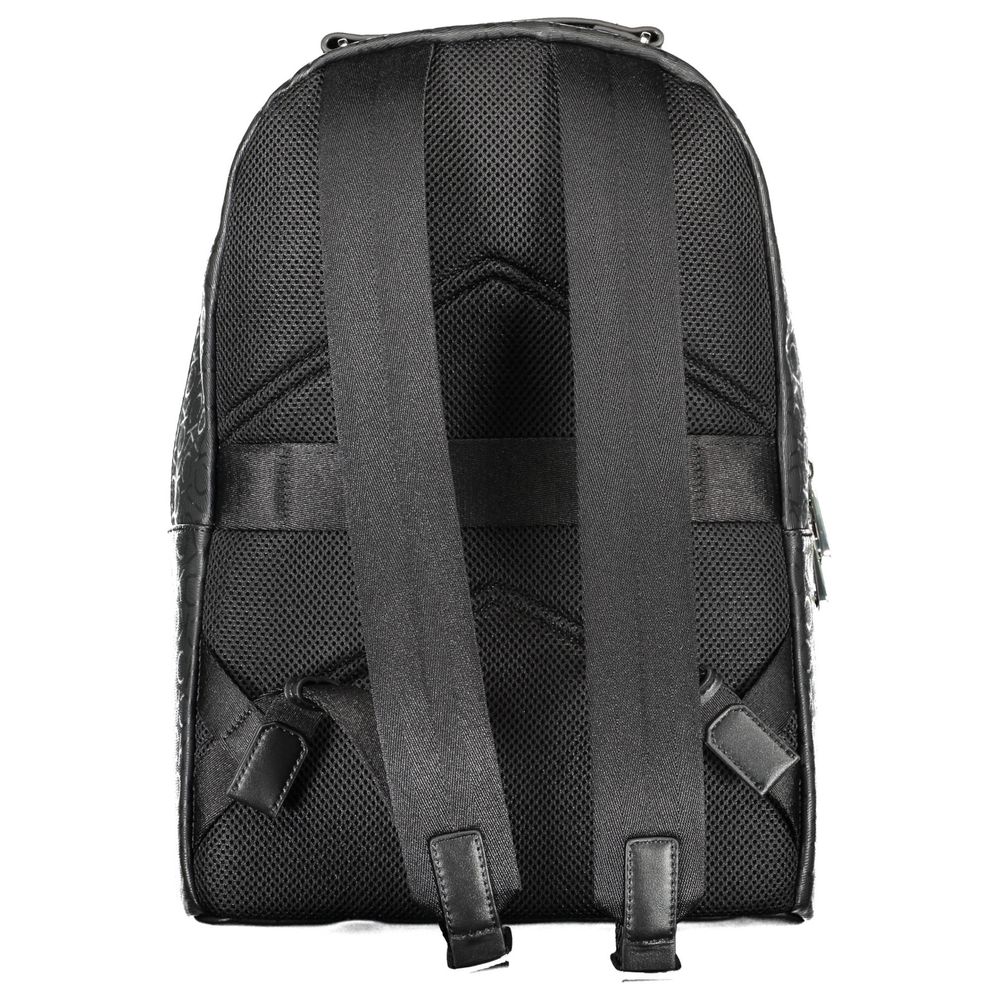Black Polyester Men BackpackDiscover the epitome of urban sophistication with the Calvin Klein backpack. Crafted for the modern trendsetter, this sleek accessory boasts practicality without compromising on style. Its adjustable straps offer custom comfort