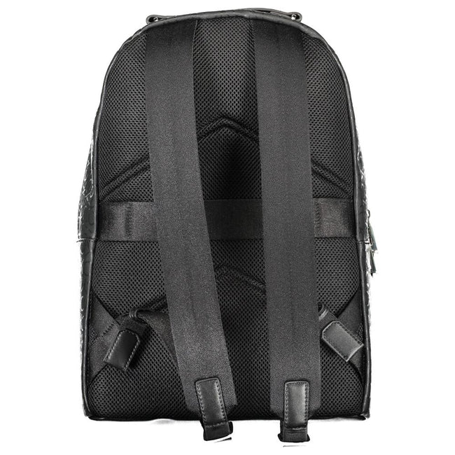 Black Polyester Men BackpackDiscover the epitome of urban sophistication with the Calvin Klein backpack. Crafted for the modern trendsetter, this sleek accessory boasts practicality without compromising on style. Its adjustable straps offer custom comfort