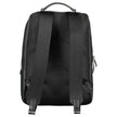 Black Polyester Men BackpackDiscover the epitome of urban sophistication with this Calvin Klein backpack. Crafted with a conscientious approach to fashion, it boasts a sleek black finish complemented by contrasting details, offering a bold statement piece