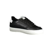 Black Leather Women SneakerElevate your athletic chic with these striking Calvin Klein sneakers, designed for the style-conscious with a passion for sustainability. A contemporary classic, this footwear marries comfort with a bold aesthetic, featuring eye