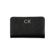 Black Polyethylene Women WalletIndulge in the epitome of sophistication with the Calvin Klein wallet. Perfectly blending functionality with chic elegance, this wallet features a singular main compartment, dual internal card spaces, and a secure purse area