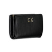 Black Polyethylene Women WalletIndulge in the epitome of sophistication with the Calvin Klein wallet. Perfectly blending functionality with chic elegance, this wallet features a singular main compartment, dual internal card spaces, and a secure purse area