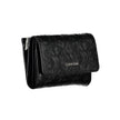 Black Polyethylene Women WalletIndulge in the seamless blend of functionality and style with this Calvin Klein wallet. Crafted to perfection, the accessory boasts two ample compartments, a coin purse, and double spaces to stow away cards with ease. The co