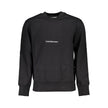 Black Cotton Men SweaterStep into the epitome of urban cool with this Calvin Klein long sleeve sweatshirt. Crafted for the modern man, this piece is a symphony of comfort meets style. With a plush fleece interior for those cooler days and a bold embroider