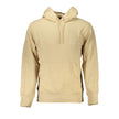 Beige Cotton Men SweaterElevate your style while maintaining that luxe comfort with this Calvin Klein masterpiece. This cozy long-sleeved sweatshirt features a hood for added flair and functionality. Crafted with 95% regenerative cotton, it’s a nod to sus